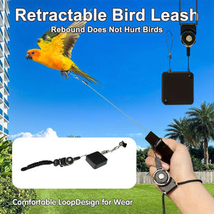 Parrot Foot Leash - Retractable Bird Flight Training Set