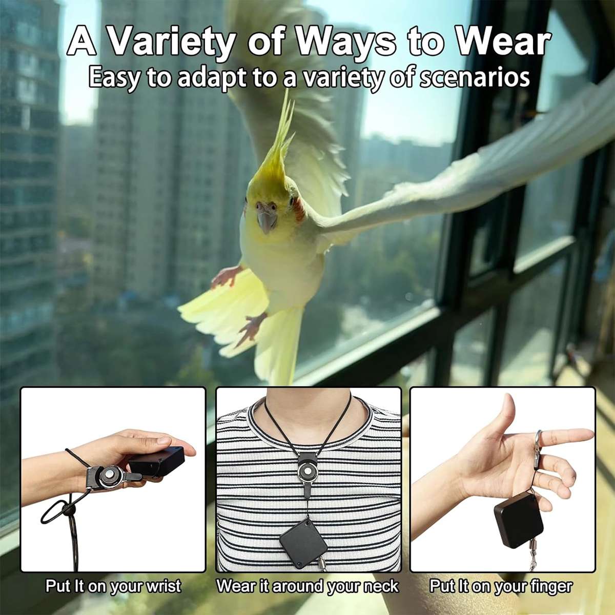 Parrot Foot Leash - Retractable Bird Flight Training Set