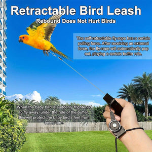 Parrot Foot Leash - Retractable Bird Flight Training Set