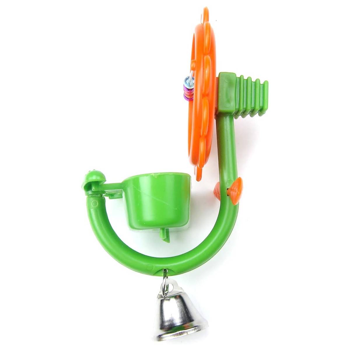 Bird Mirror Toy with Bell & Feeder Cup | Interactive Cage Accessory