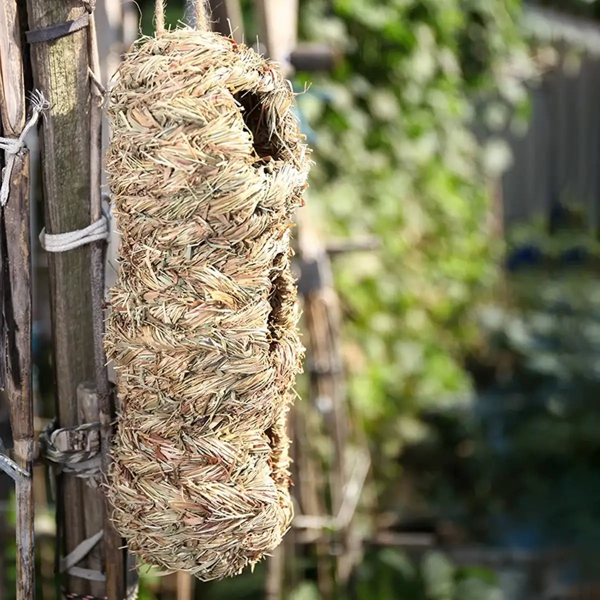 Natural Woven Hanging Bird Nest Peanut Style Bird House for Garden