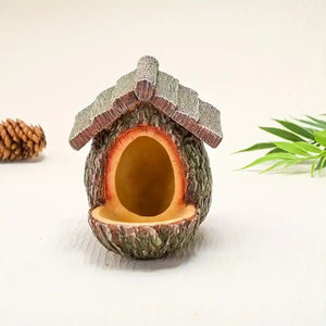 Resin Bird Feeder Bird Nest Pendant Handmade Tree Trunk Garden Decor