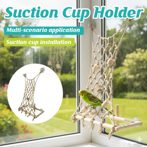 Bird Window Perch with Suction Cups | Sunny Seat Platform for Parrots