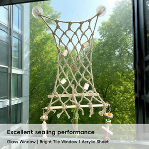 Bird Window Perch with Suction Cups | Sunny Seat Platform for Parrots