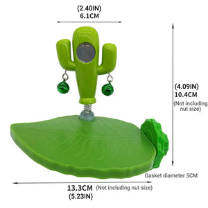 Rocking Cactus Parrot Toy with Mirror and Bells