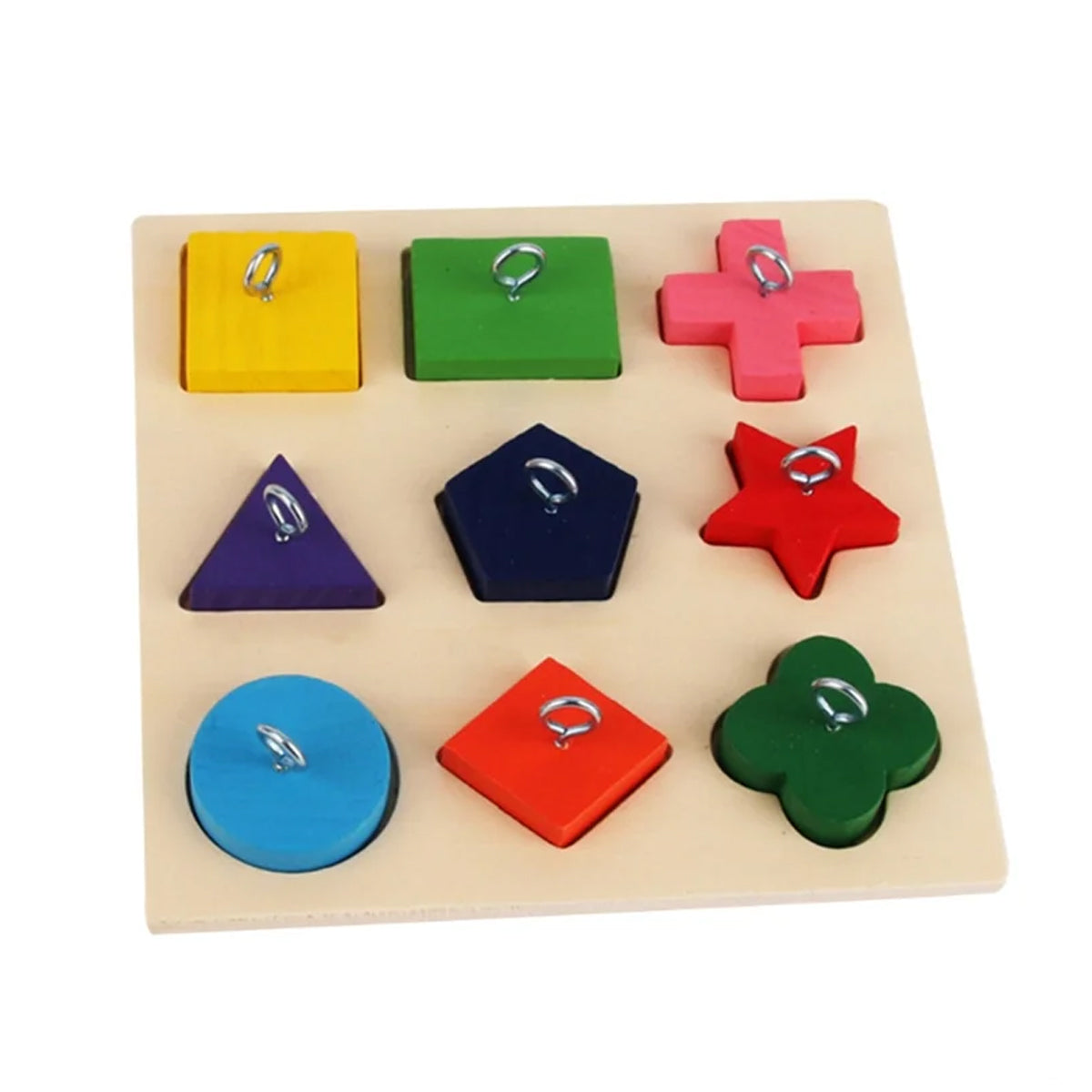 Parrot Training Toy Educational Clock Design with Wooden Blocks for Play