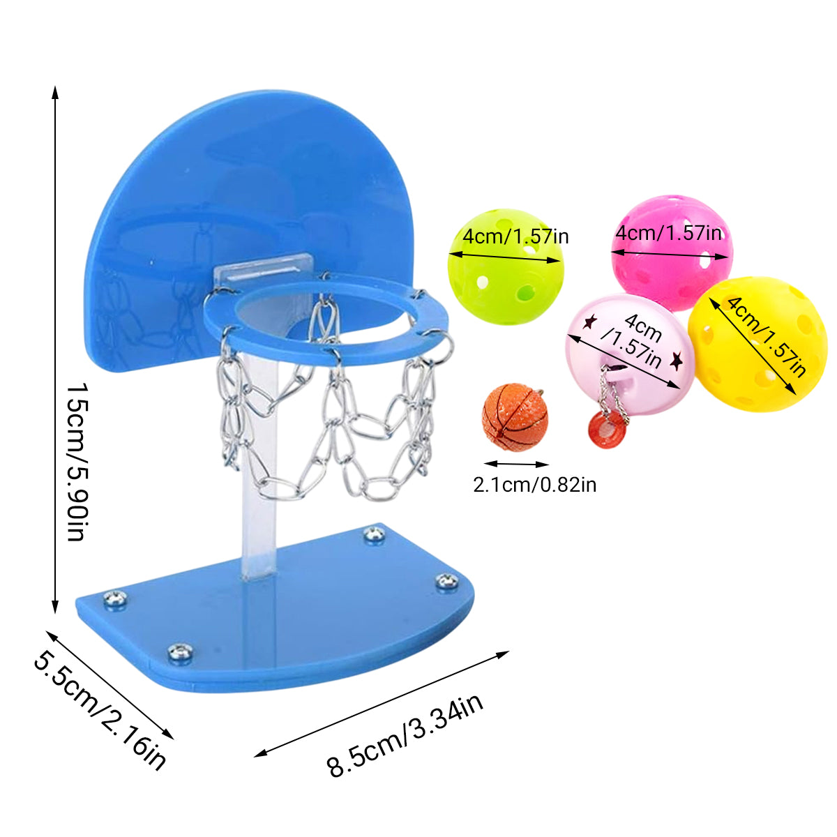 Parrot Interactive Training Toy Mini Basketball Hoop Game