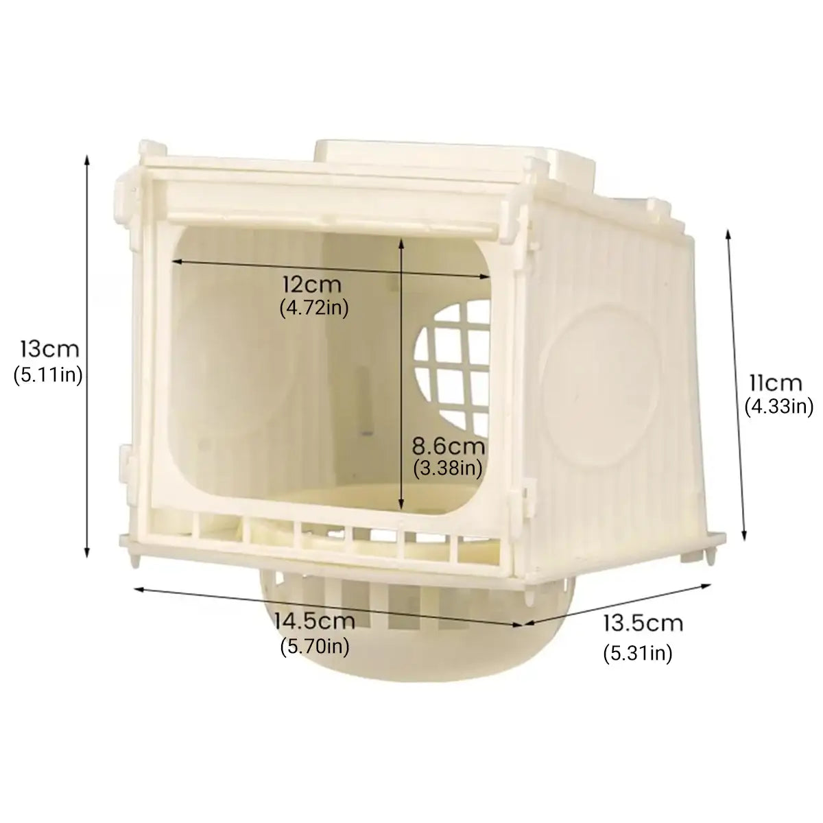 Plastic Bird Nesting Box with Observation Window