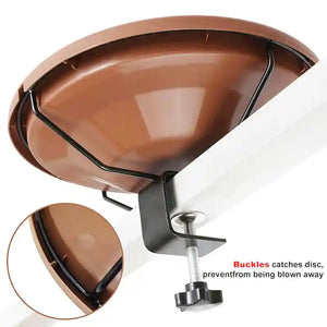 Adjustable Clamp-On Bird Bath Bowl 27cm Hanging Water Dish for Outdoor Use