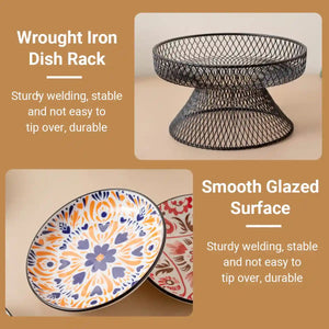 Bohemian Ceramic Cat Bowl