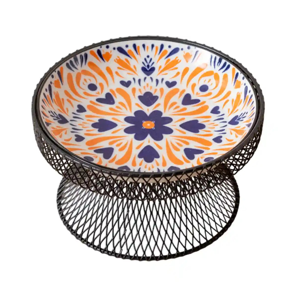 Bohemian Ceramic Cat Bowl