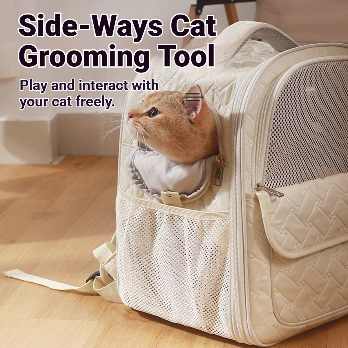 Breathable Pet Backpack For Cats And Small Dogs