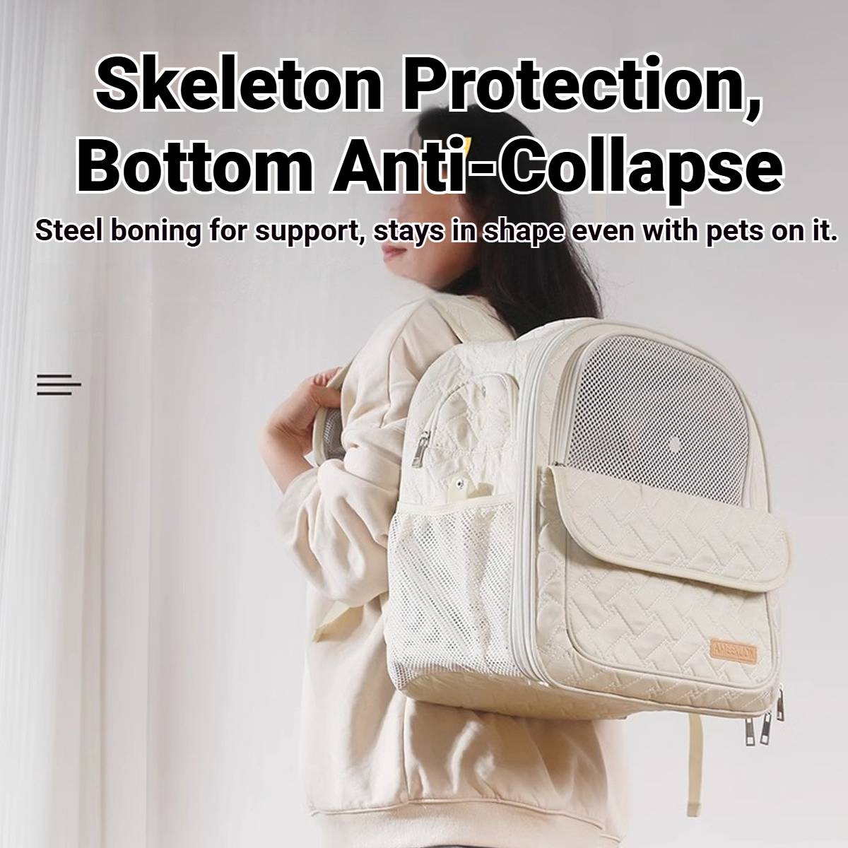 Breathable Pet Backpack For Cats And Small Dogs
