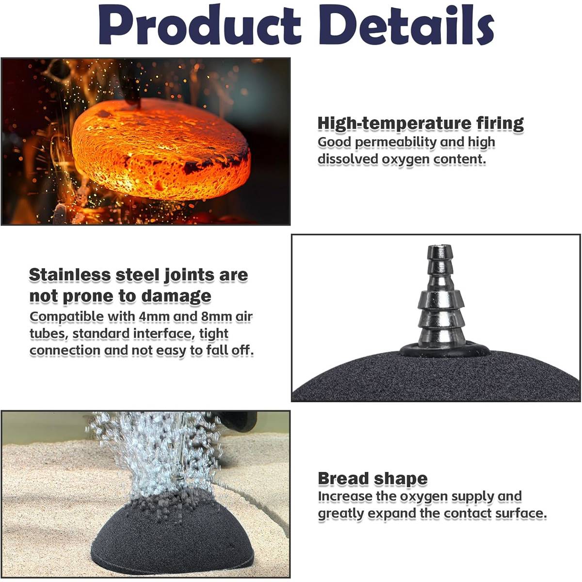 Aquarium Air Stone Diffuser 150mm | Fish Tank Oxygen Bubble Bar
