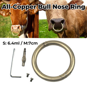 Copper Bull Nose Ring | Durable Livestock Cattle Nose Ring for Farms