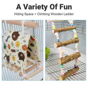 Canvas Bird Hammock with Ladder