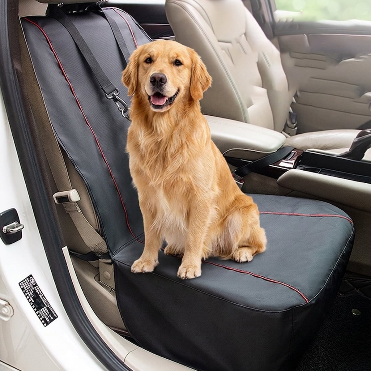 Waterproof Dog Car Front Seat Cover, Pet Seat Cushion Protector