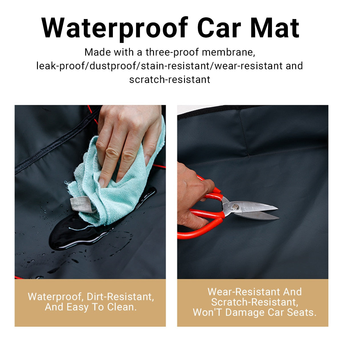 Waterproof Dog Car Front Seat Cover, Pet Seat Cushion Protector