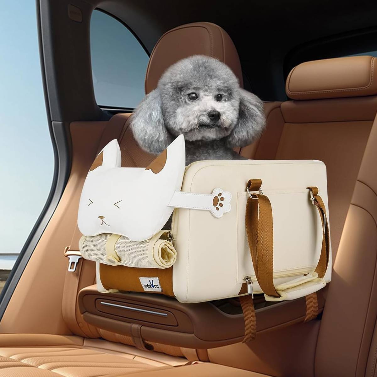 Wakytu Car Pet Carrier Portable Travel Booster Seat