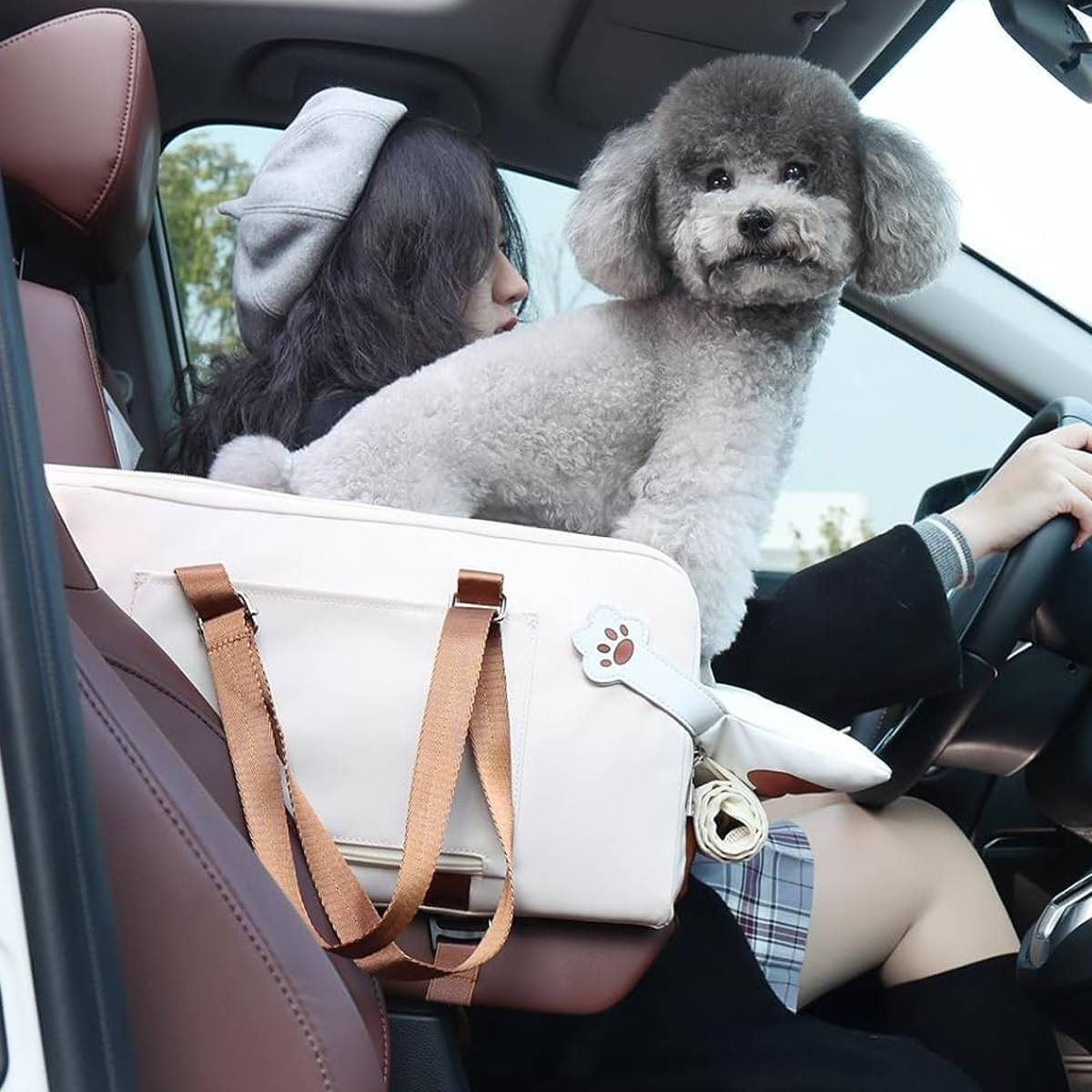 Wakytu Car Pet Carrier Portable Travel Booster Seat