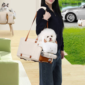 Wakytu Car Pet Carrier Portable Travel Booster Seat