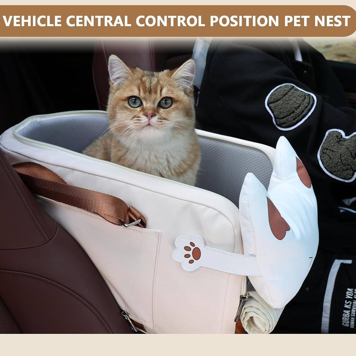 Wakytu Car Pet Carrier Portable Travel Booster Seat