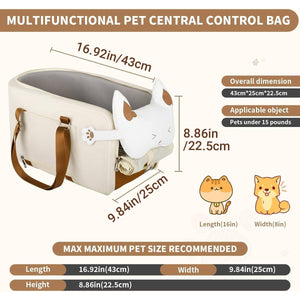Wakytu Car Pet Carrier Portable Travel Booster Seat