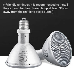 Reptile Heat Lamp 50W - Cleen Far Infrared Carbon Fiber Bulb