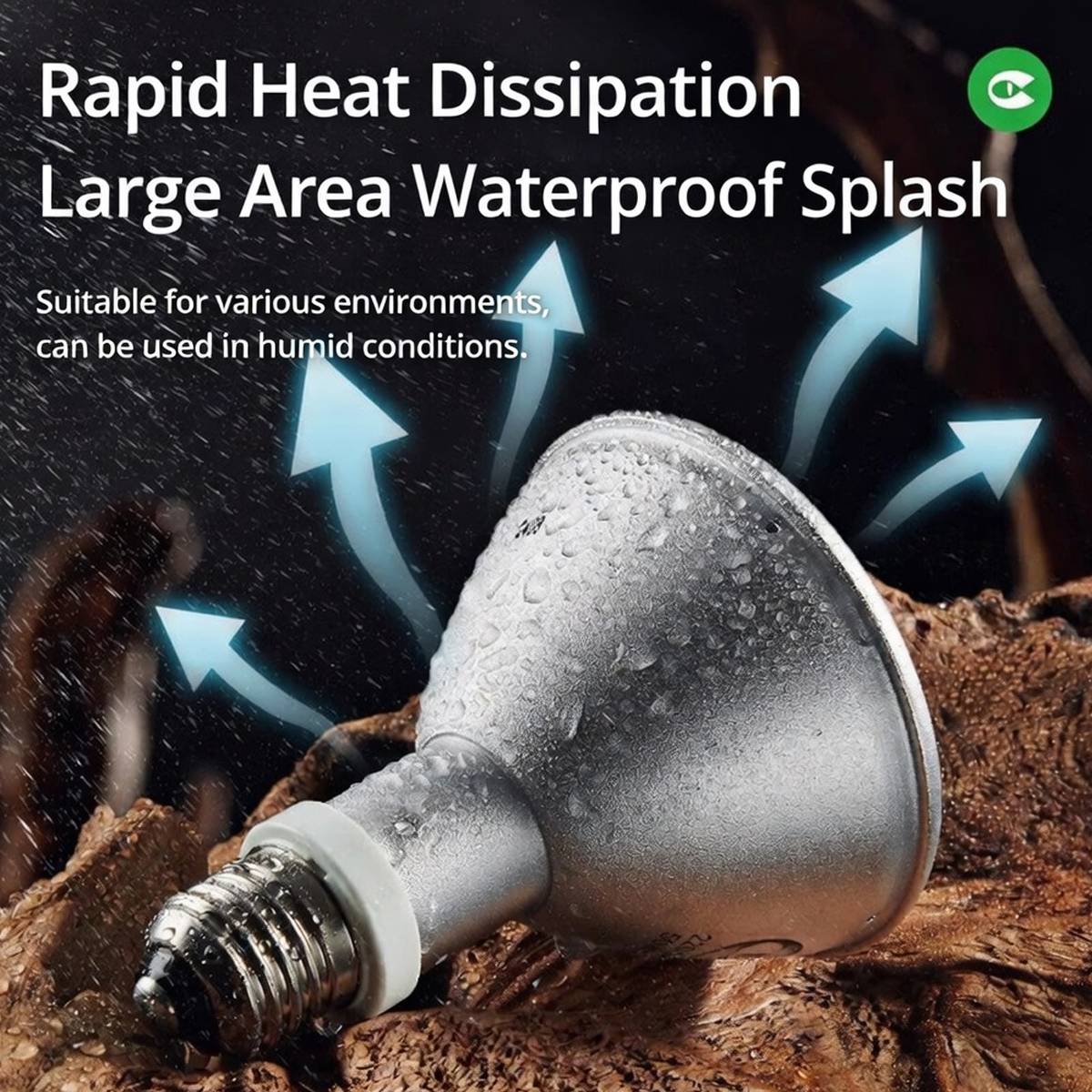 Reptile Heat Lamp 50W - Cleen Far Infrared Carbon Fiber Bulb