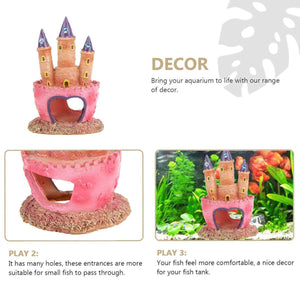 Resin Castle Aquarium Ornament Decorative Fish Tank Hideout