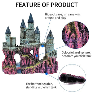 Fantasy Castle Ornament Fish Tank Decoration for Aquariums and Terrariums