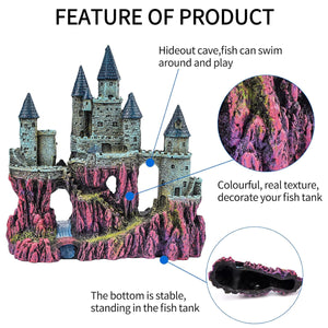 Fantasy Castle Ornament Fish Tank Decoration for Aquariums and Terrariums