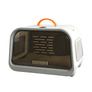Portable Cat Carrier with Thermometer and Sherpa Pad