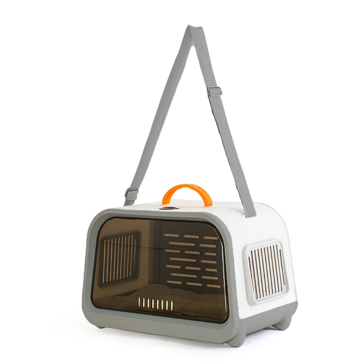 Portable Cat Carrier with Thermometer and Sherpa Pad