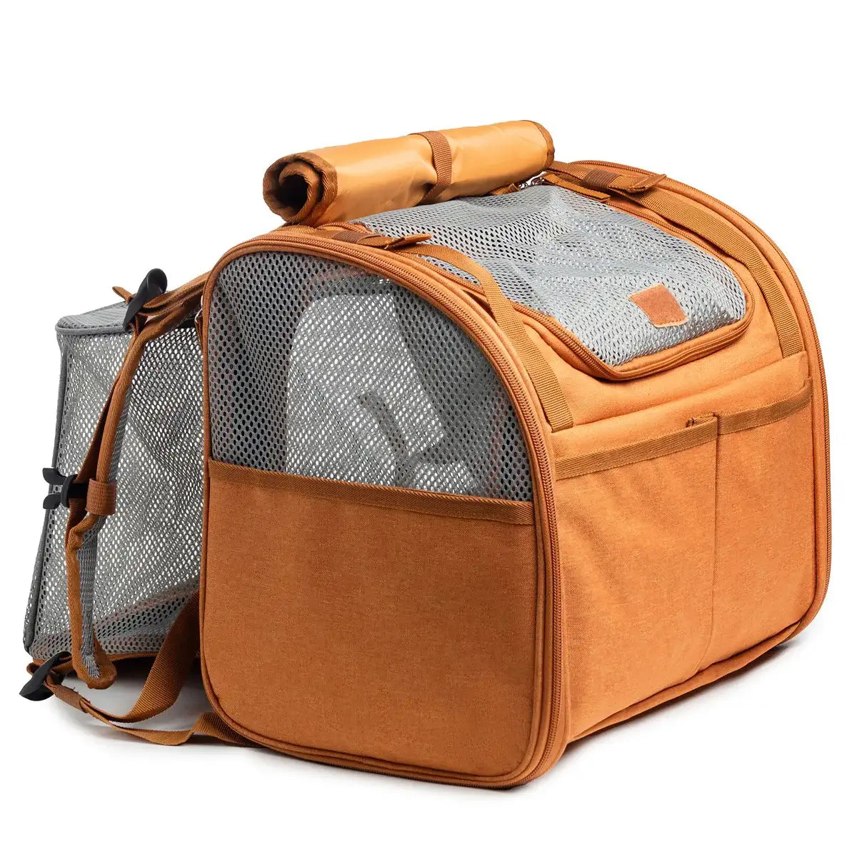 Expandable Pet Travel Backpack Carrier Breathable Cat Bag