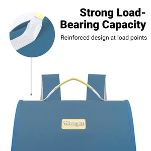 Portable Pet Backpack Blue Nylon Breathable Travel Carrier