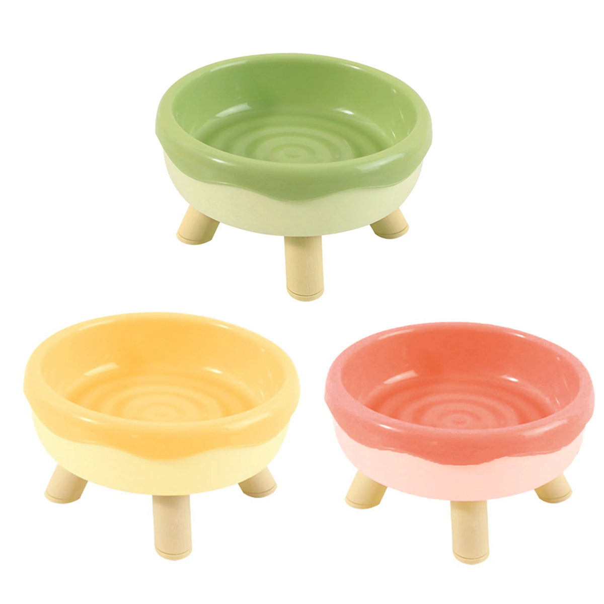 Cat Bowl Donut Cat Food Basin Anti-knock Drinking Bowl