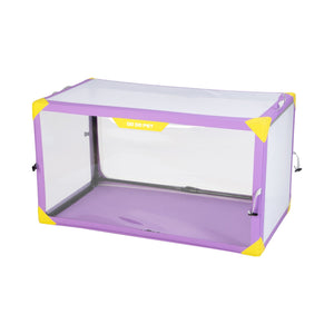 DODOPET Foldable Cat Cage, Portable Transparent Pet Playpen
