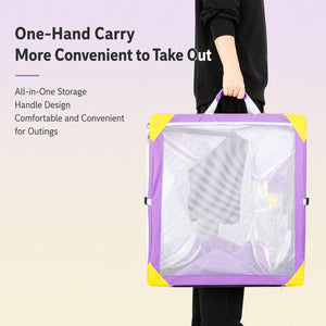 DODOPET Foldable Cat Cage, Portable Transparent Pet Playpen
