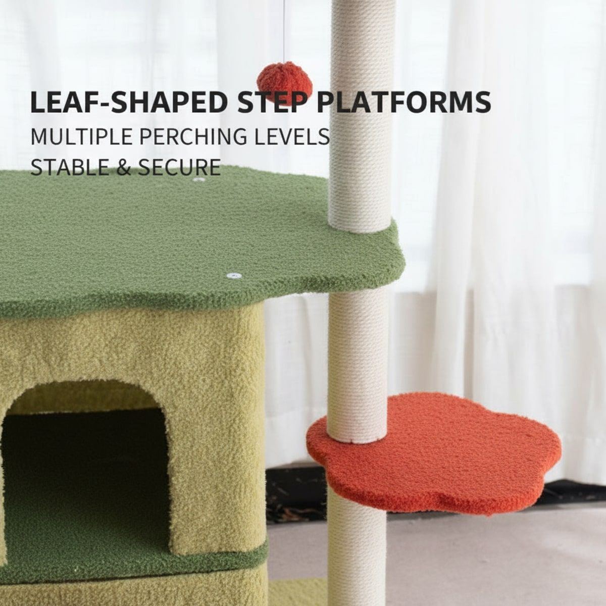 Plush Flower Cat House - Large Cat Tree with Scratching Posts