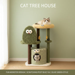 Monster Cat Tree - Multi-Level Cat Condo with Scratching Posts