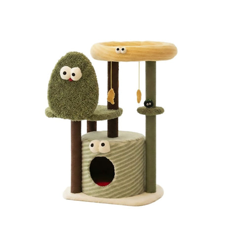 Multi-level cat tree with condo and scratching posts – product view 4