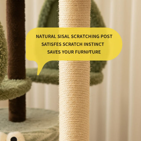 Multi-level cat tree with condo and scratching posts – product view 6