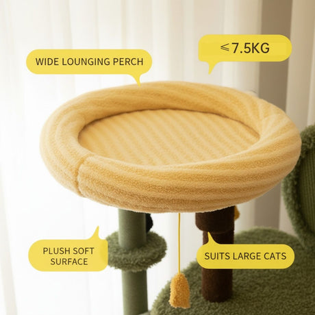 Multi-level cat tree with condo and scratching posts – product view 7