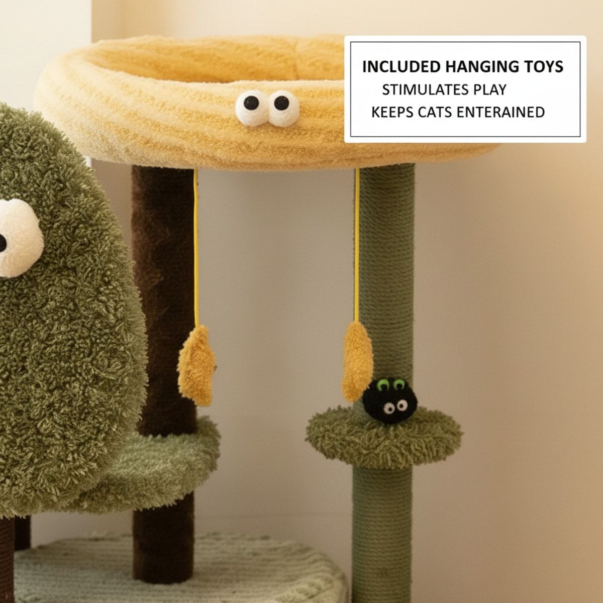 Monster Cat Tree - Multi-Level Cat Condo with Scratching Posts