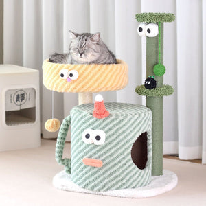 Little Monster Cat Tree - All-in-One Cat Bed & Toy Combo