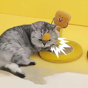 Plush Fruit Cat Scratcher - Rocking Cat Toy & Bed