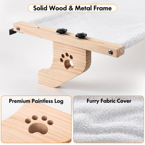 Wooden Cat Hammock Window Perch Comfortable Indoor Bed For Cats