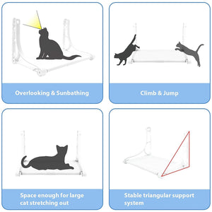 Cat Hammock Window Perch Hanging Cat Bed With Strong Suction Cups