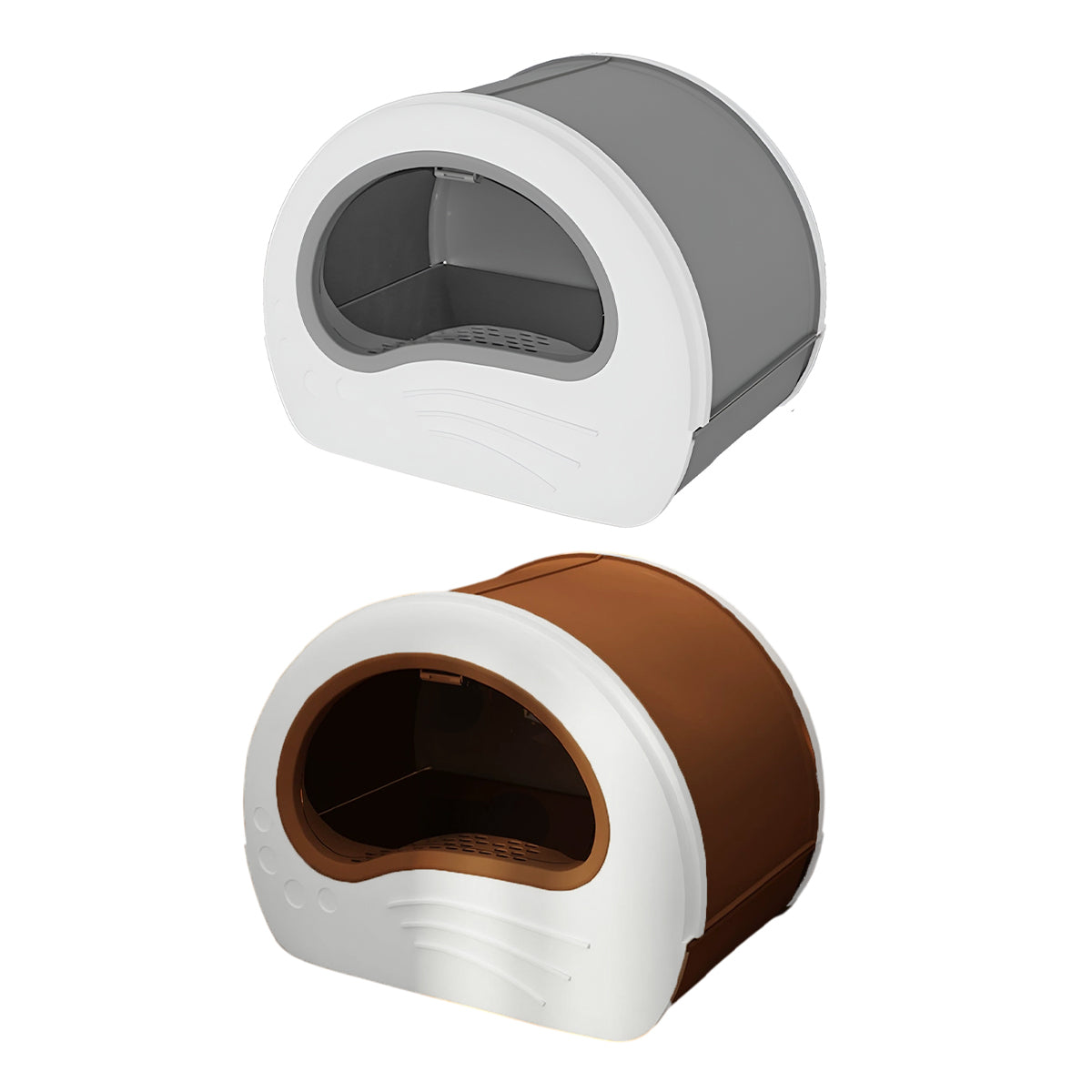 Spacious & Hygienic Enclosed Cat Litter Box with Drawer for Easy Cleaning